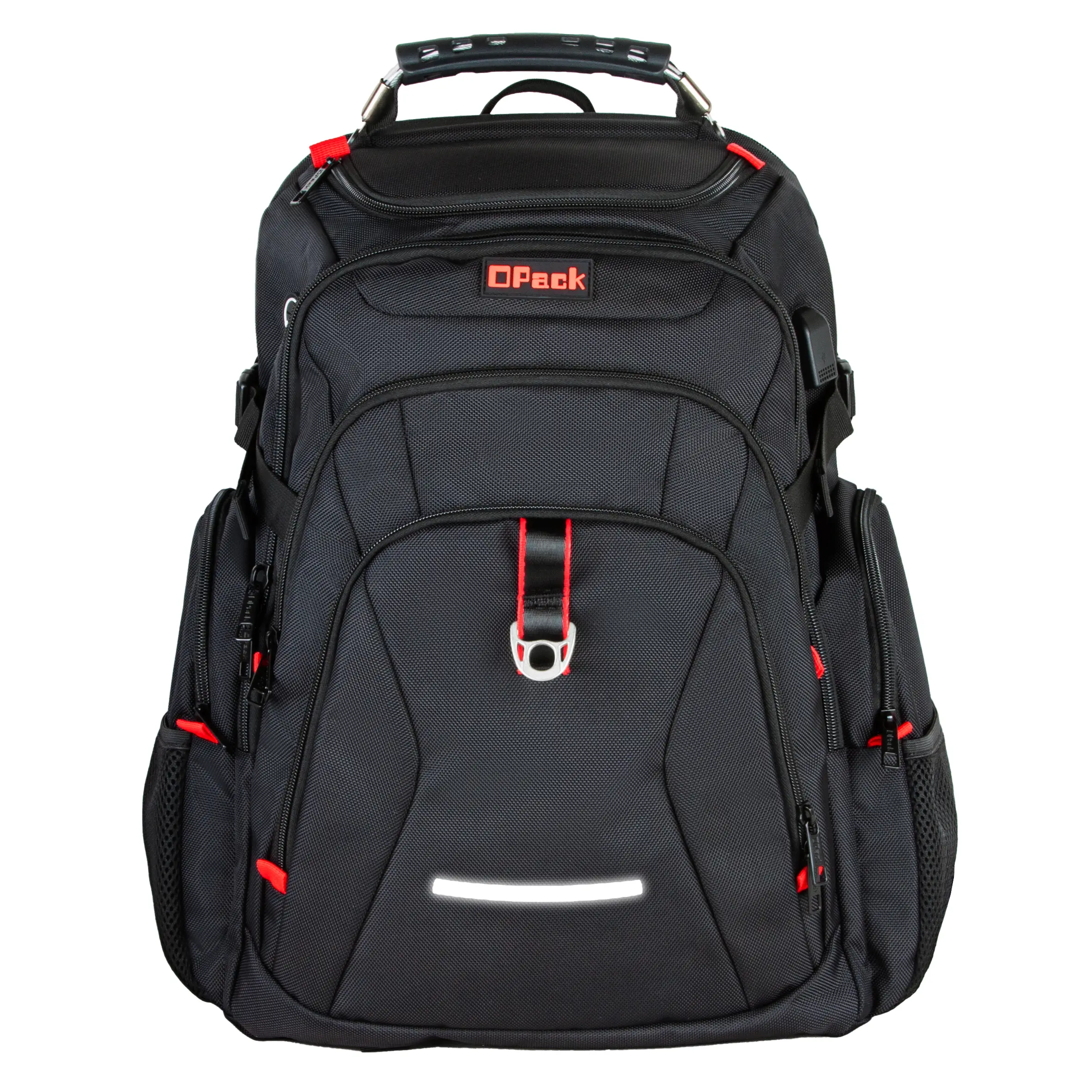 OPACK 45L Heavy Duty Travel Backpack for Men & Women | 17.3" Laptop Compartment | RFID Blocking Anti-Theft Pocket | Water Resistant | USB Charging Port | Large Capacity Multi-Pocket School, Business & Travel Backpack