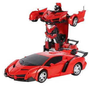 2-in-1 Remote Control Transformer Car ,RC Robot Sports Car with LED Lights,Viral Kids Gift,Fun Toy for Kids & Family Play