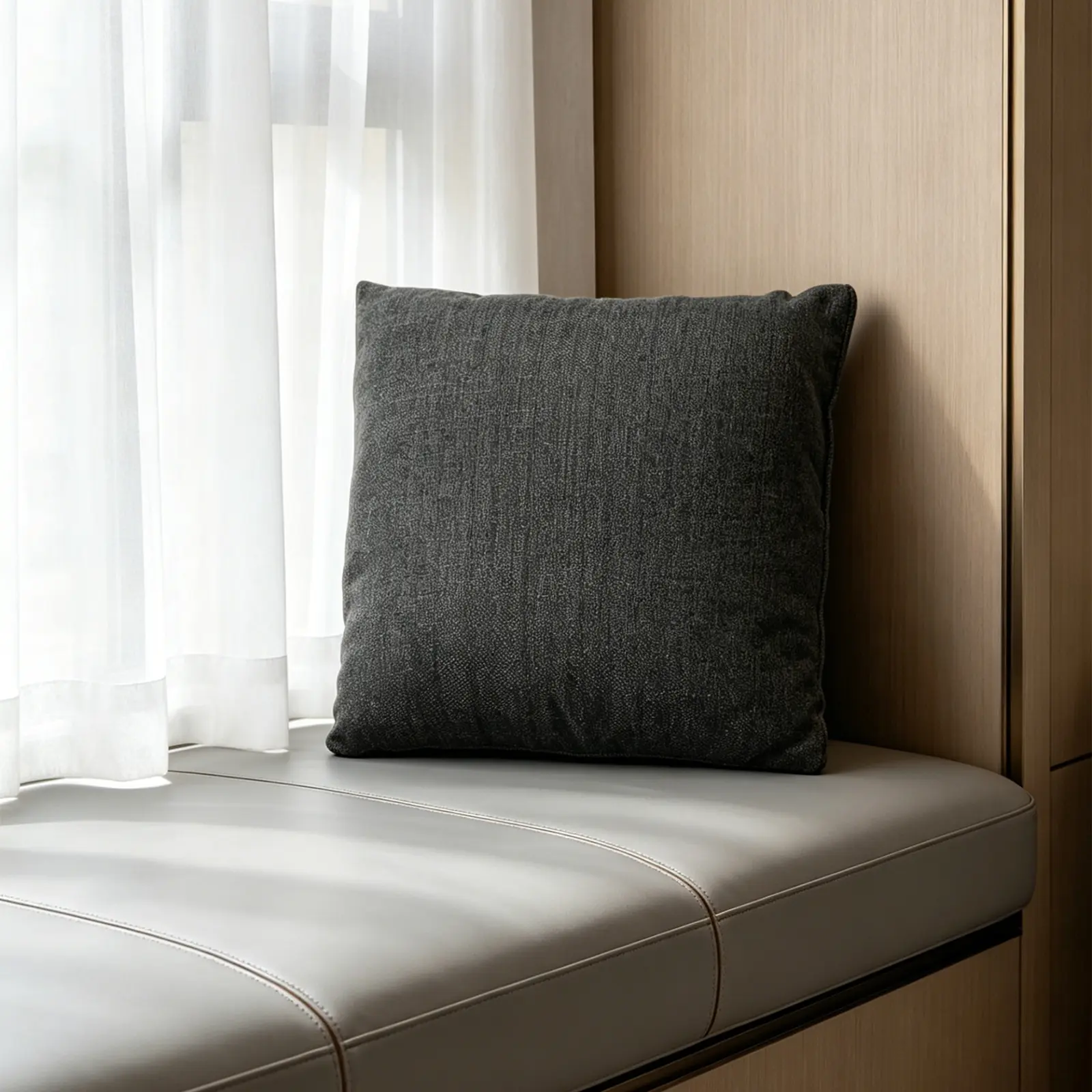 FREE Dark Gray Textured Throw Pillow  Gift With Purchase | Cozy Home Decor Accent