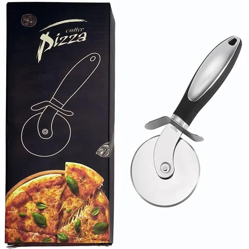 Pizza Wheel Cutter - Made of Stainless Steel - Single Blade Rotating Design, Precise Cutting of Pies and Pizzas, Durable Baking Tool for Home and Professional Kitchens, Pizza Accessories, Ergonomic Handle, Sturdy Structure, Cooking Tool