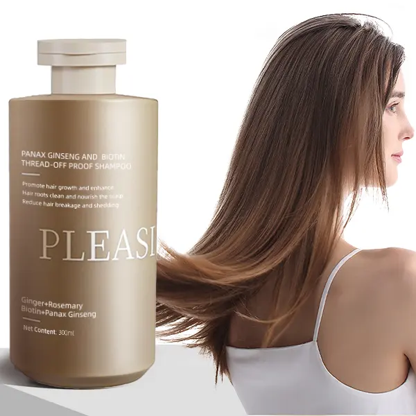 Scented Sulfate-Free Natural Anti-Hair Loss Shampoo - Ginger, Panax Ginseng, Biotin & Rosemary Infused Scalp Care Cleanser for Thinning Strands, Breakage Reduction & Daily Gentle Use on All Hair Types, Thinning Hair, All Types