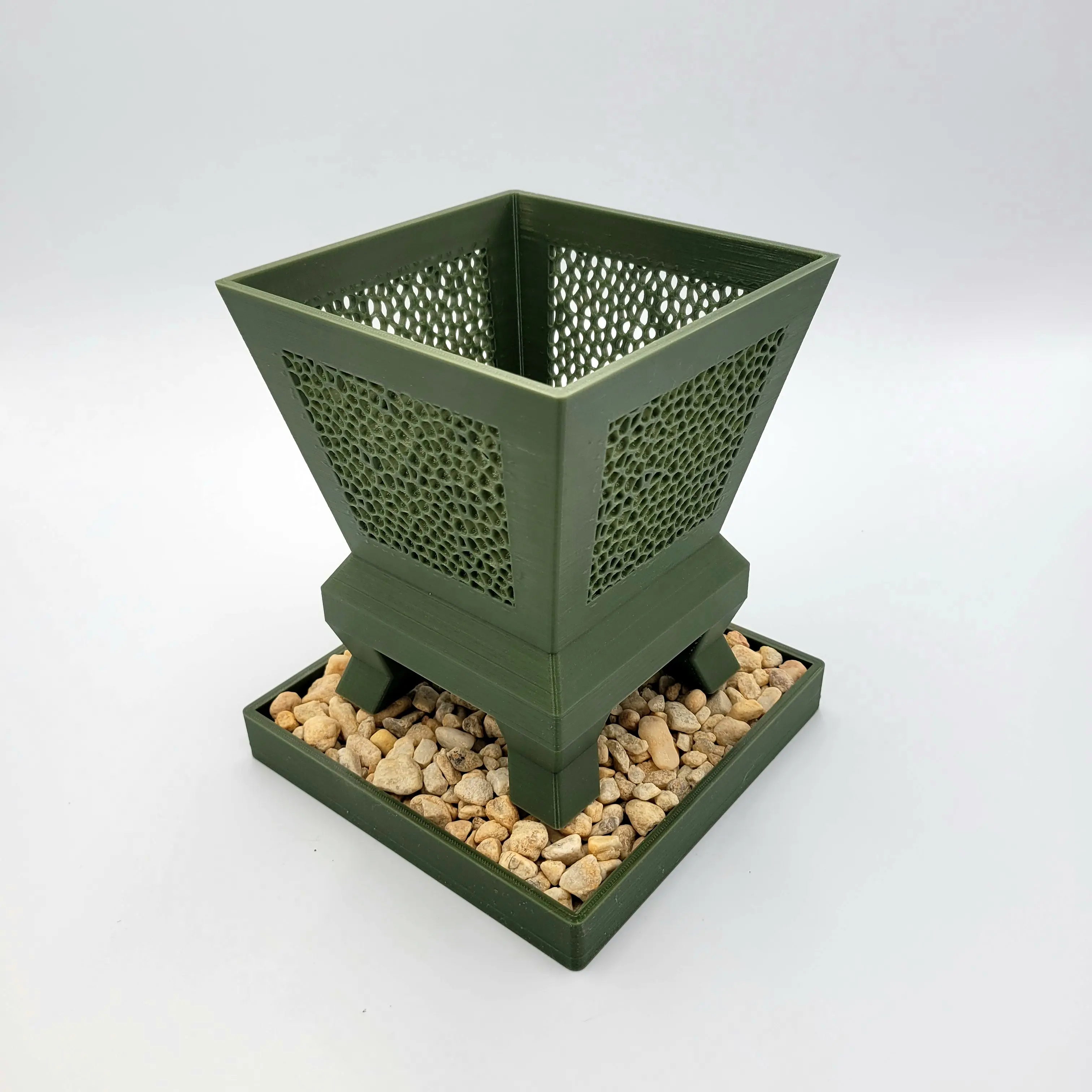 Square Furan Orchid Pot - Elegant Design for Orchids, Versatile for Indoor and Outdoor Use, Ideal for Home Decor