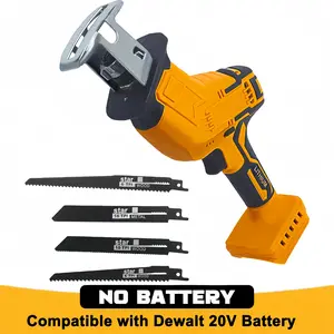 Cordless Reciprocating Saw Compatible with Dewalt 20V Battery, Variable Speed Sawzall with 4 Blades (Battery Not Included), High-Power Cutting Tool for Wood, Metal, PVC, and More