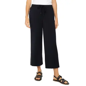 Pull On Wide Leg Cropped Trouser