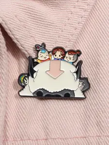 Avatar The Last Airbender Cartoon Animation Character Enamel Pin Appa Avatar Flying Bison Anime Alloy Brooch Lapel Backpack Badge Fashion Jewelry Accessories Gift for Friends Fashion Accessory Emblem Badge Decoration