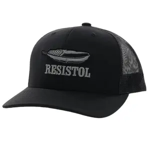 "Resistol" Hat Black with Feather Logo
