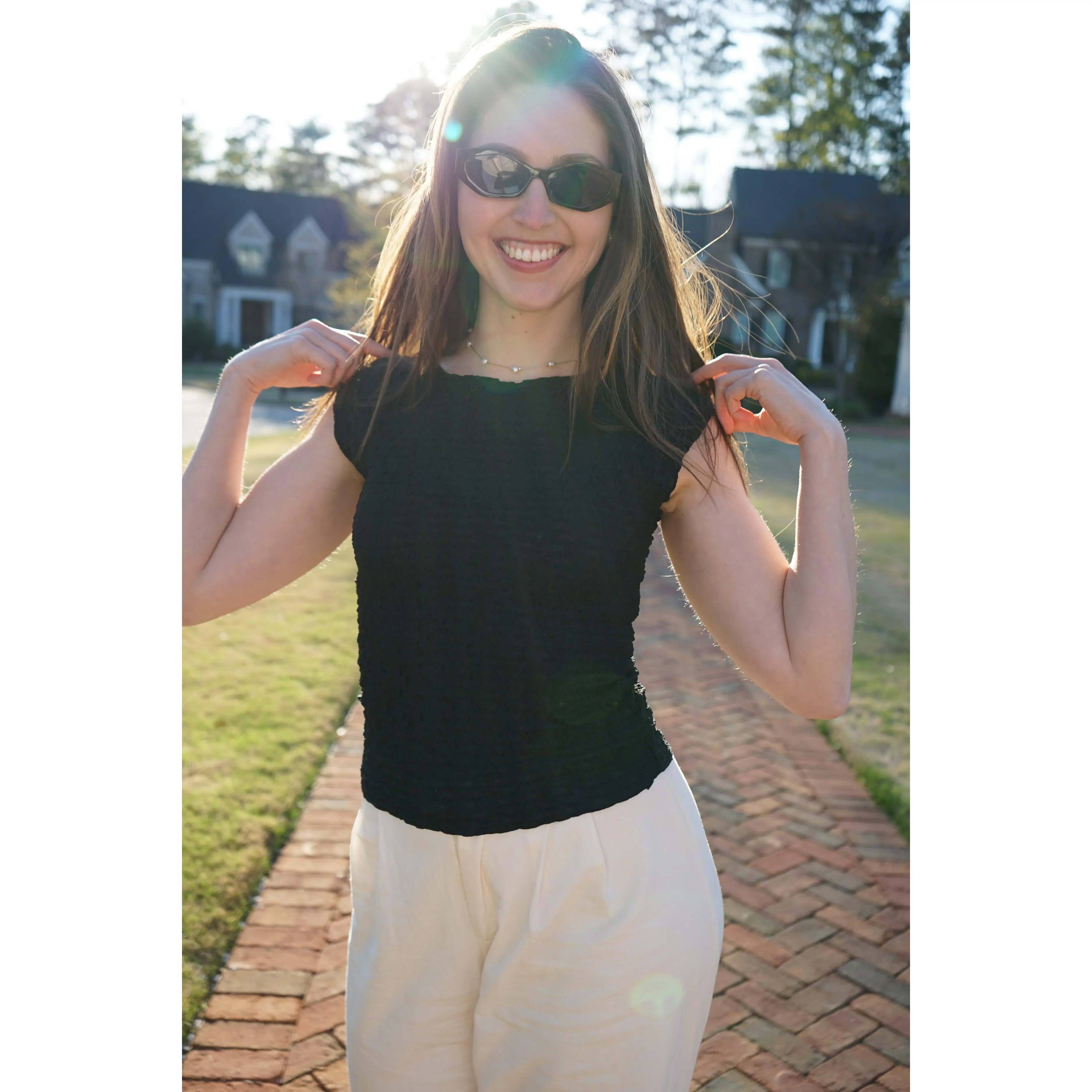 Brulé Scrunch Fabric Shell Shirt