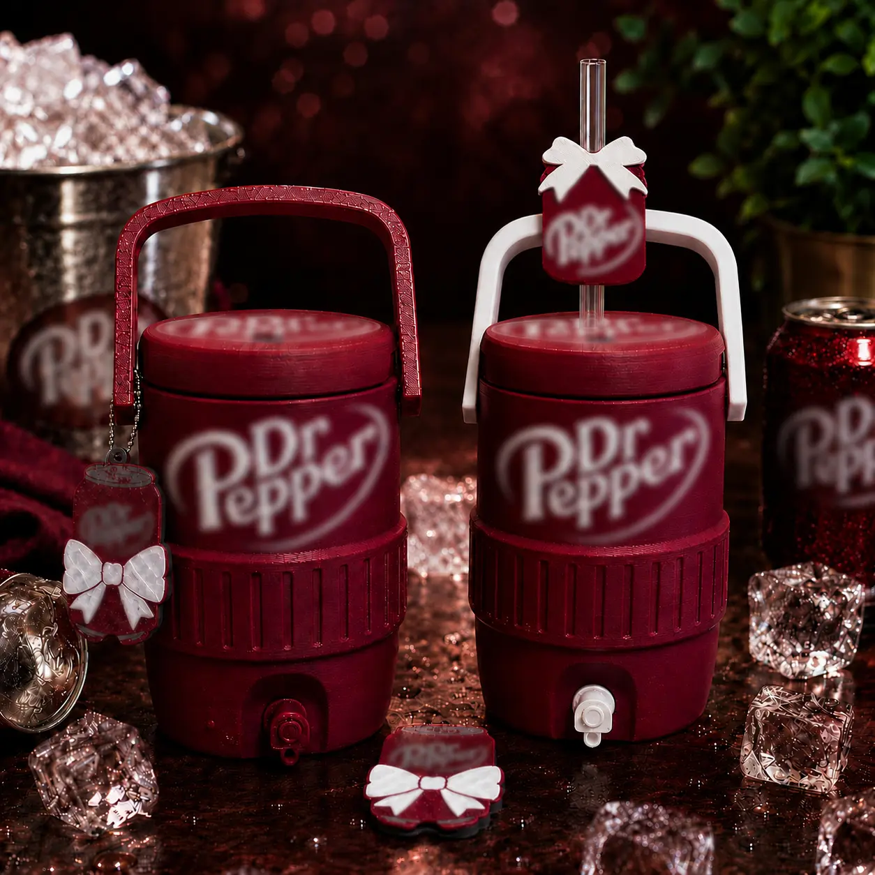 Cute 3D printed mini cooler jug can holder that fits a standard 12oz soda can perfectly. Fun and stylish design for soda lovers.