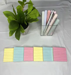 4-Pack Square Lined Sticky Notes, 100 Sheets Each, Sticky Labels with Strong Adhesive, Office Supplies for Computers & Office Stationery Needs