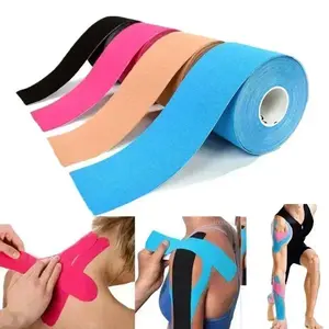 Breathable Cotton Kinesiology Tape Sports Elastic Roll Adhesive Muscle Bandage Knee Elbow Protector Injury Pain Care Tape
