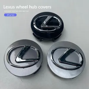 4Pcs Car Wheel Hub Centers Covers Emblem Replacement Cover For Lexus ES RX NX LS UX LM LX GX LC RZ IS CT GS RC HS SC TX LBX IS300 RX350 LS500 LX600 NX260 CT200 F SPORT Car Accessories