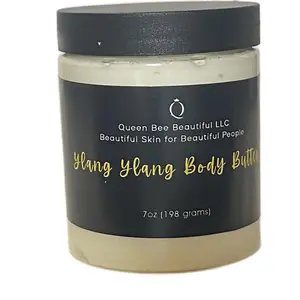 Ylang Ylang Body Butter Cosmetic - Smooth, Blendable Hydrating Daily Body Care Moisturizer, Scented with Essential Oils for Dry Skin, Moisturizing Single Item with Long-Lasting Moisture, 12-Month Shelf Life