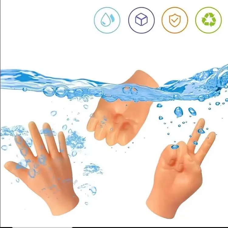 3PCS Soft Comfortable Rubber Summer sale Human Hand Miniature Finger Puppets - Non-Deformable, Cat Massage Tools, Kids' Toys for Halloween, Christmas, Thanksgiving, Children's Day Gag Gifts, Stress Relief Play