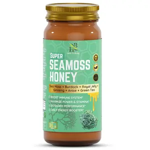 Herb To Body Super Sea Moss Honey | Multifloral Honey | Wildcrafted | 16oz Flavor Sweet
