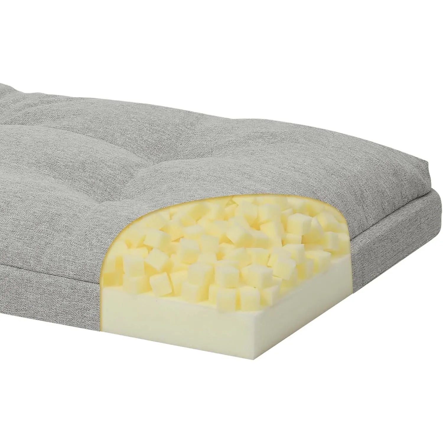 40 Inch Dual-Layer  Design Memory Foam Bench Cushion, Non-Slip Indoor Bench Cushion Standard Size Foam Pad with Machine Washable Cover (Grey, 40x16x3in)