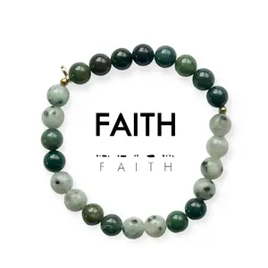 8mm Morse Code Bracelet Men's Extended Size | FAITH