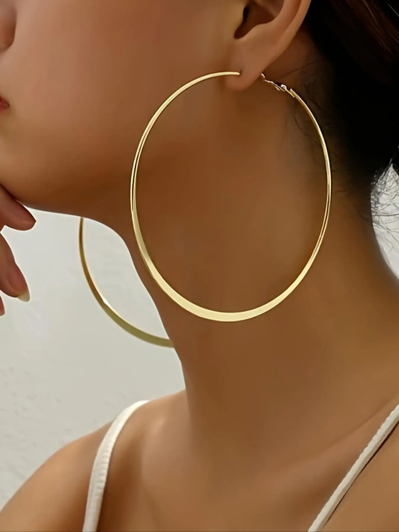 Fashionable Simple Plain Exaggerated Circle Shape Earrings, New Fashion Jewelry for Party, Trendy All-match & Exquisite Jewelry for Birthday Gift, Fashionable Hoop Earrings, Fashionable Jewelry Accessories