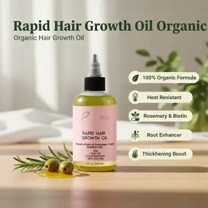 Bienblan Rapid Hair Oil, 100% Organic Natural Hair Growth Oil for Straight Black Women, Wig Accessory with Rosemary & Biotin, Gentle Hydrating Moisture Repair Haircare Root Enhancer & Thickener