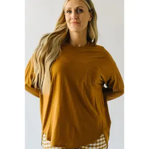 The Rigby Pocket Detail Tee in Brown