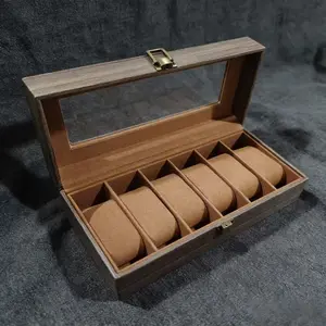 Premium Wooden Watch Jewelry Box with Wood Grain Finish, Stylish Retro Display Case, Perfect Gift for Loved Ones, Birthday Present Idea