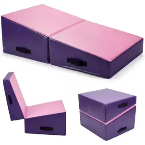 Gymnastics Cheese Mat, Incline Gymnastics Mat, Skill Shape Tumbling Backbend Trainer Exercise Mat, Foldable Design with High-Density Foam & Waterproof Cover, Cheese Mat for Gymnastics, Home Gym Exercise, Cheerleading & Martial Arts