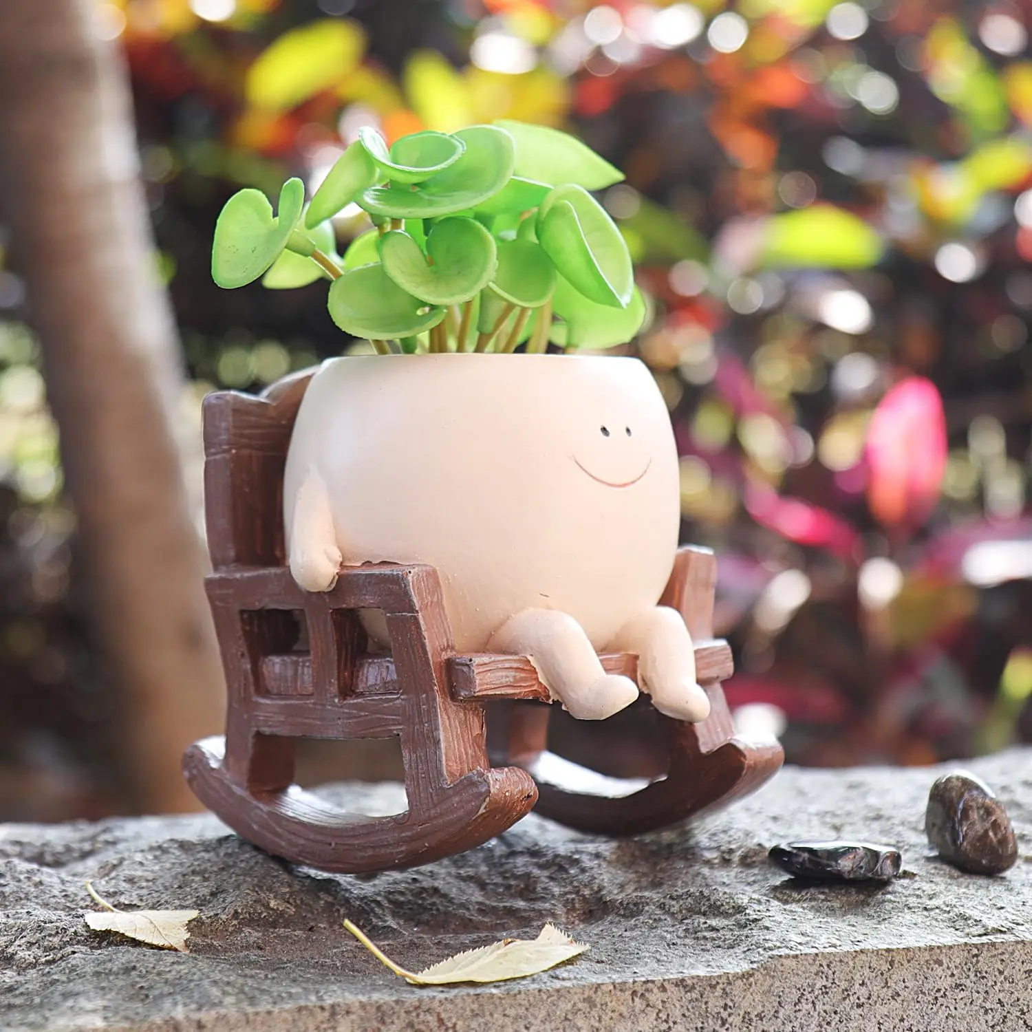 Pricetail Cartoon Chair Design Resin Flower Pot (1pc) with Drain Hole, Decorative Ornament for Home & Office Desk, Whimsical Plant Pot Gift for Summer Vibes Garden Decor outdoor planter indoor gardeners gardening lover uni,Hanging,Tur,dollar,tree,pl,metal