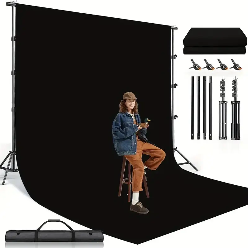 High-Density Polyester Chromakey Backdrop Curtain, Collapsible Seamless Big Size (13x10 FT/4MX3M, 10x6.6 FT/3MX2M) Black White Green Screen for Photography Portraits Studio Video Shoots, White	4Mx3m/ 13 X 10 Ft