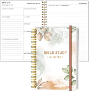 Bible Study Journal – Church Notes Notebooks – Note Taking & Journaling Kit, 5.8" X 8.5", Rose Leaf