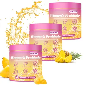 Probiotic Gummies Pineapple Flavor - 60 Count Dietary Supplement for Intimate Health & Yeast Balance, value pack