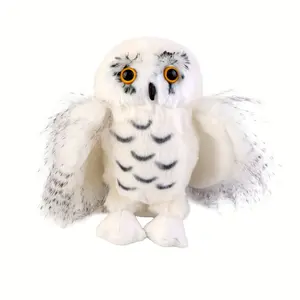 18cm/7.08inch Cute Snowy Owl Stuffed Animal Plushie,Brave Boy's and Girl's Room Owls Plush Decor,Kids Gifts for Birthday Valentine Christmas
