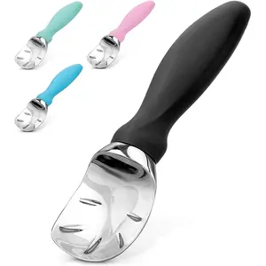 Zulay Kitchen Ice Cream Scoop With Soft Easy Grip Handle