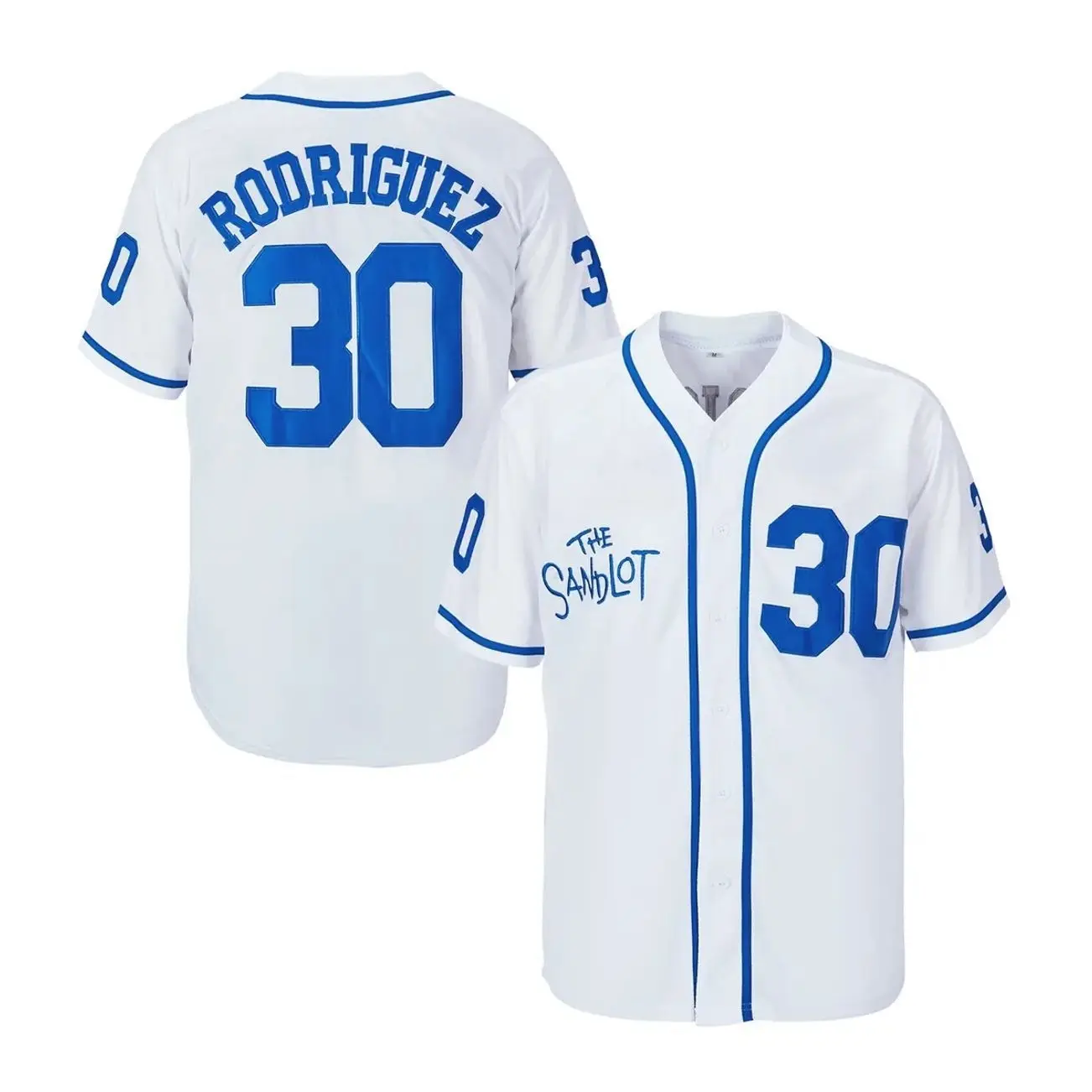Men's Benny The Jet Rodriguez #30 The Sandlot Movie Embroidered Baseball Jersey, Sports Top, Christmas-Halloween Gift, 100% Polyester, Male, Embroidered Details, Breathable, Machine Washable, No