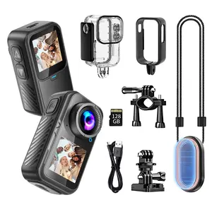 NUISK Mini Body Camera with Magnetic Clip 110 Minutes Recording  Waterproof Compact for Lecture Travel Pet Walking Outdoor Activities - Audio Bodycam Camera Portable