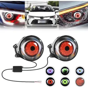 Devil's Eye Light LED Dynamic Car Lens Eagle Eye Atmosphere Light Modification General Truck Motorcycle Headlight Modification Automotive Lamp