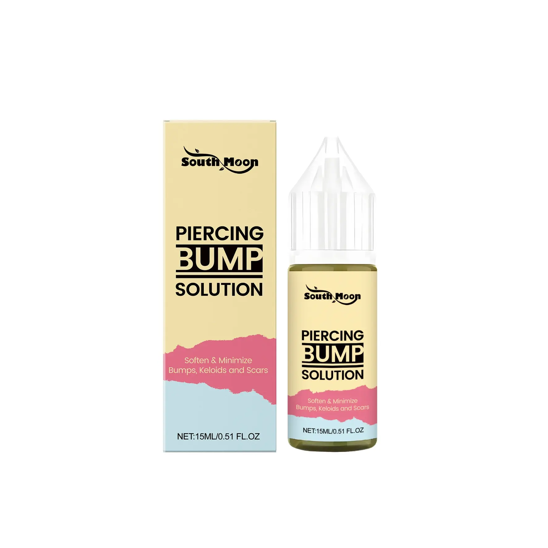 SOUTH MOON Piercing Bump Solution Skin Repair Centella Asiatica Aloe Vera Repair Scar Reducing Brightening Moisturizing Hydrating Soothing Moisturizer Serum Moisture Scar Removal Gel Hydrate Keloid Bump Solution Scar Removal Liquid Scar Cream Gel