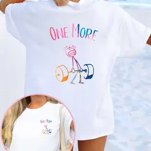 Funny Weightlifting Stick Figure Double-Sided Shirt