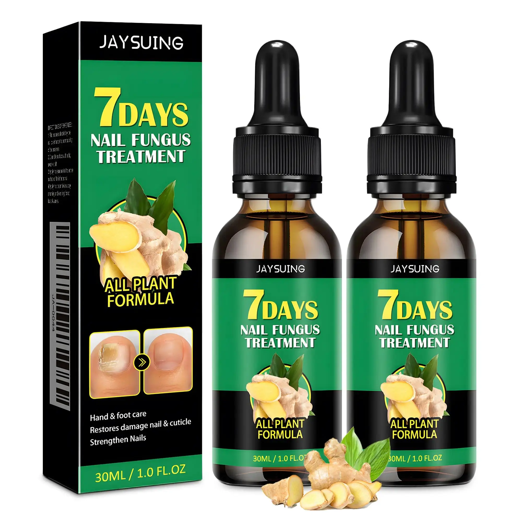 Nail Treatment - Soften Thick Nails, Whiten Discolored Nails, Ginger Nail Treatment, Toe and Fingernail Support Manicure