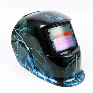 True Color Solar-Powered Auto-Dimming Welding Helmet with a Wide Viewing Area, True Color Welder Headgear, Auto-Darkening Welding Mask