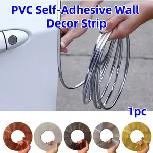 10meters PVC Self-Adhesive Wall Decor Strip for Interior Walls Wallpaper,Seamless Edges Tape for Doors, Wall Beautifying Strips,Windows, Furniture Seam Cover,Decorative Strips for Kitchen And Bathroom Countertop Gaps