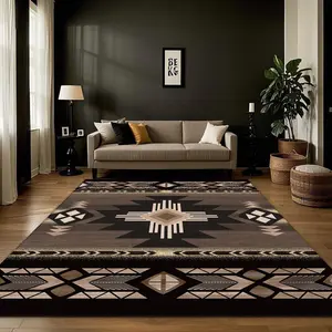 Geometric Pattern Floor Mat, Non-slip Soft Floor Carpet, Decorative Area Rug, Floor Mat for Home Living Room Bedroom, Home Decor, Abstract Rugs