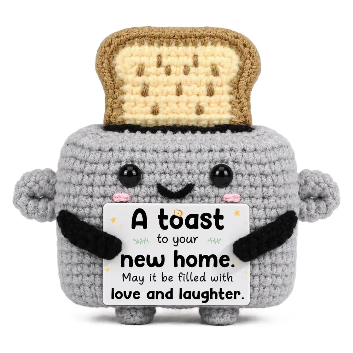 Funny Crochet Toast Housewarming Gift – Cute Handmade New Home Decoration