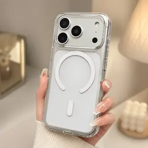 MagSafe Compatible Clear Magnetic Case for iPhone 17 Pro Max - Anti-Yellowing, 10FT Military-Grade Shockproof Protection, Slim Bumper Design |   Compatible with iPhone 11/12/13/14/15 Pro/16 Pro Max/17 Pro/17 Air