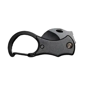 Mini Folding Box Cutter with Carabiner - Portable EDC Blade for Camping, Hiking Outdoor Activities