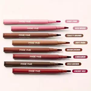 Long-Lasting Waterproof Lip Liner Pencil, Lip Liner Makeup, Non-Sticky Formula, Precise Lips Contour, Matte Finish, Multiple Colors, Daily & Special Occasions