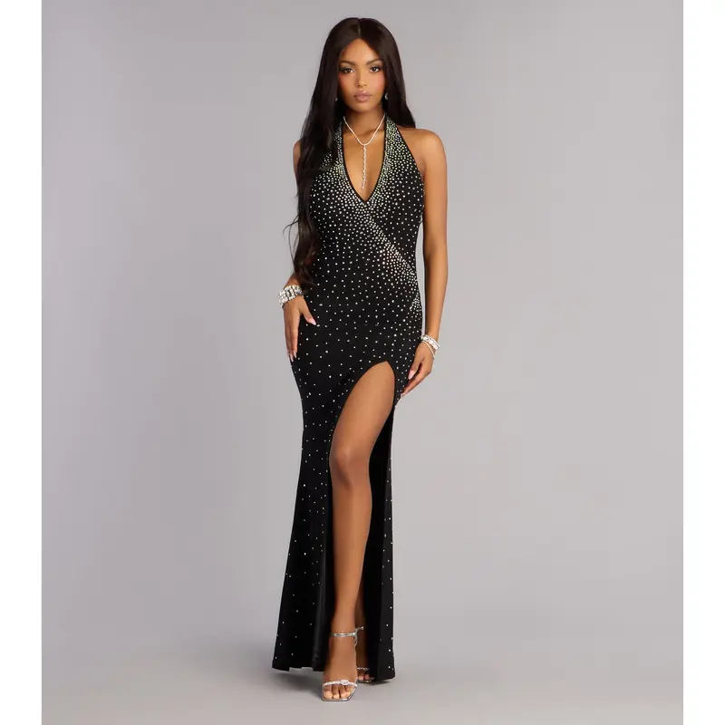 tori formal rhinestone prom dress from windsor - TikTok Shop
