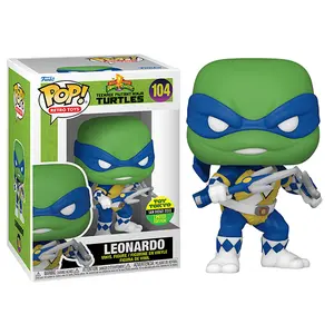 Funko Pop! Leonardo Retro Toys, Teenage Mutant Ninja Turtles/ Power Rangers 104 - 2022 Toy Tokyo/ SDCC Exclusive Vinyl Figure in PopShield Protector