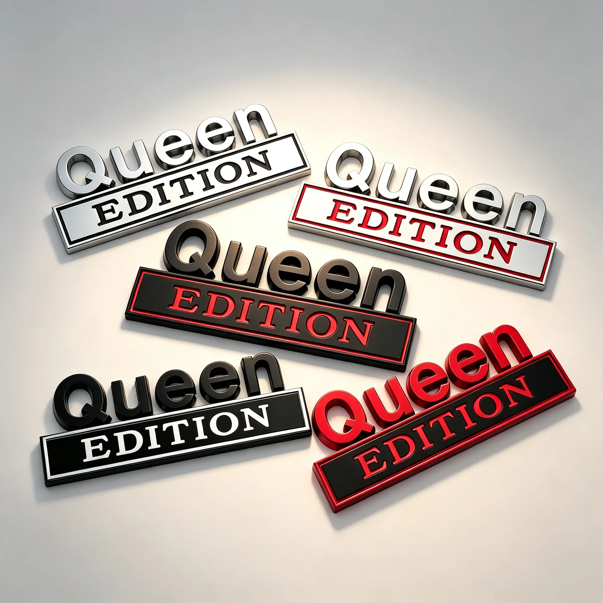 Queen Edition 3D Emblem Badge Queen car badge metal badge car emblem badge stylish auto accessory automobile ornaments Easy Peel and Stick Installation for Car Truck SUV Motorcycle