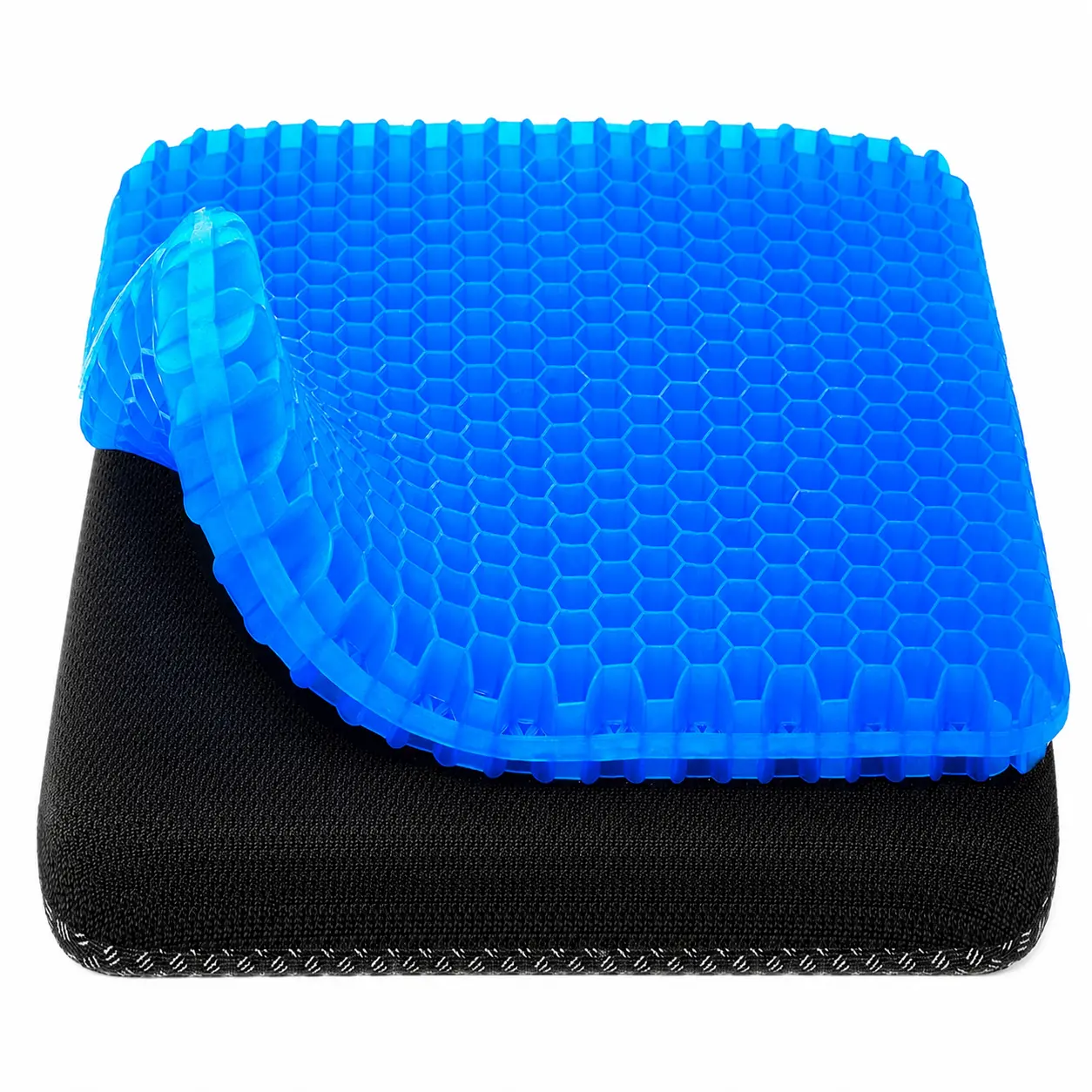 Gel Seat Cushion, Cooling seat Cushion (Super Large & Thick), Breathable Honeycomb Design Absorbs Pressure Points Seat Cushion, Gel Cushion for Office Chair, Home Car seat Cushion for Wheelchair