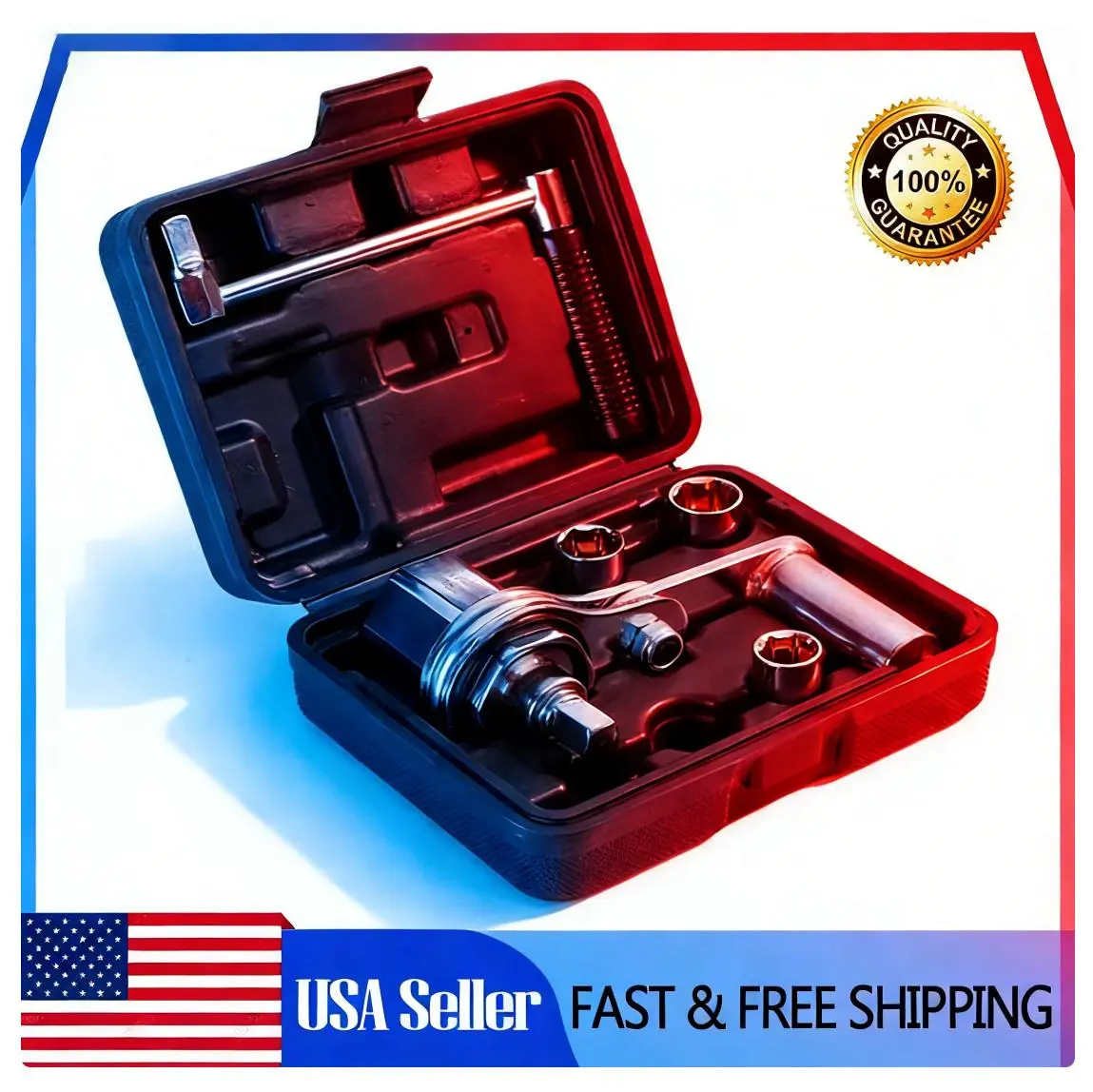 ToolTok Car Emergency Essential 1/2" Drive Torque Multiplier Wrench. Heavy Duty Lug Nut Remover 17/19/21mm Sockets 1:16 Ratio 3200NM Auto Tire Change Gear