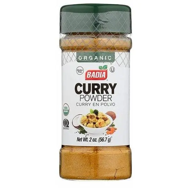 BADIA Organic Curry Powder with Garlic, 2 oz Premium Herb & Spice Cooking Seasoning, US-Sourced for Natural Rich-Flavor Cooking Needs